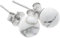 Edelstein Ohrstecker in 925er Silber | Kugel/Perle 6 mm Durchmesser | Ohrringe mit Verschluss (Magnesit)