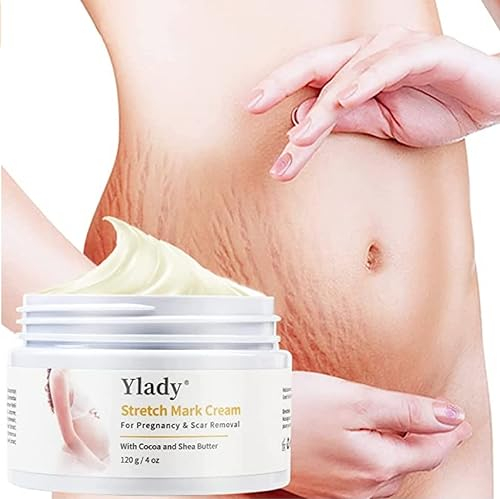 Creme gegen Dehnungsstreifen Entferner, 120g/4oz Schwangerschaft Narbencreme Stretch Mark Removal Cream, Reduzierung & Vorbeugung von Dehnungsstreifen Mama Bauch Massage Körperbutter Hautpflege