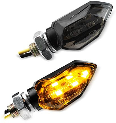 LED Blinker kompatibel für Kawasaki Vulcan S E-Prüfzeichen TX12 schwarz getönt