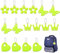 OSDUE 16PCS Sicherheits Reflektor Anhänger, Kinder Reflektor Anhänger, Reflektierend Anhänger, für Schultasche Kleidung Rucksack Radfahren Gehen Laufen