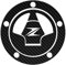 Motorrad Tankdeckel Aufkleber aus Kohlefaser,Asudaro Tank Traction Pad Schwarz Motorrad Tankdeckel Pad Abdeckung Kompatibel mit ZX6R 10R 12R 14R ZZ1400 Z750 Z800 Z1000 ninja650R ER6N,Schwarz+Weiß
