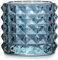 AmeliaHome Bougeoir en Verre Malaga Bleu foncé 7 x 6,5 cm
