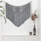 Youngeast Makramee-Wandbehang, große Makramee-Vorhänge, Blattform, Perlen, Wanddekoration, Boho-Quaste, Wandkunst, gewebter Wandteppich, Kopfteil, Hintergrund, Grau