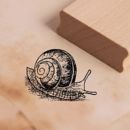 Motivstempel Schnecke Natur Stempel 38 x 28 mm