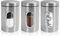 Top 3 Kitchen Storage Canisters – 3 Piece Storage Container Set – Stainless Steel Containers With Lids – Ergonomic Food Containers – Storage Jars With Window – For Tea, Coffee Sugar (2022)