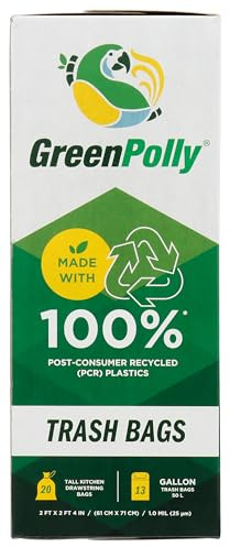 GreenPolly, Tall Kitchen Trash Bags, 20 Count