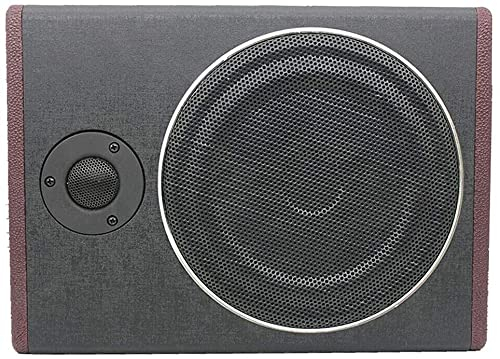 Auto Untersitz Subwoofer Aktiv Bassbox Kompakt Car Audio Kfz Aktivwoofer Bass Mit Schlank MetallhüLle Edelstahl Box Lautsprescher Woofer Horn Netzschutzabdeckung Active Stereo VerstäRker Lautsprecher