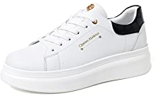 QUEEN HELENA Damen Turnschuhe mit Plateau Sneaker Low x28 10 schwarz, 36 EU