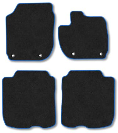 Honda HR-V (2015-2021) Carpet Car Mats | Blue Edge Trim Tailored Fit Floor Mats Full Coverage Protection Accessories Easy Clean Anti Slip Made in the UK