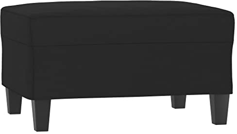 vidaXL Fußhocker Schwarz 70x55x41 cm Mikrofasergewebe