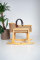 KidooCrafts Baby Moseskorb mit Schaukelständer und dreilagiger Matratze, Baby Stubenwagen mit Holzständer, Moseskorb, Handgemachter Baby Schlafkorb