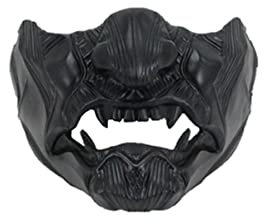 Hworks Ghost of Tsushima Mask Resin Bat Half Face Mask Cosplay Costume Props for Halloween Party