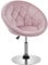 Yaheetech Swivel Vanity Chair Dressing Table Chair Comfy Vanity Stool for Bedroom Salon Make up Room, Pink