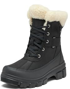 SOREL Tivoli V Parc - Stivali impermeabili da donna, Nero/Sale marino, 38 EU