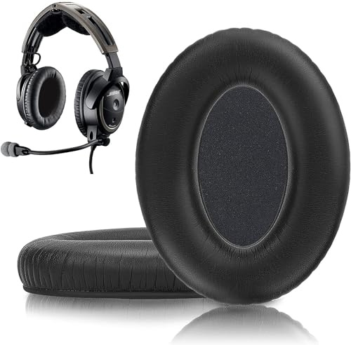 INF Ohrpolster für Bose Aviation X A20 / A10 Kunstleder Ear Pads schwarz 1 Paar