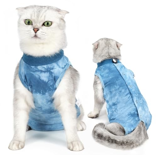 LIANZIMAU Katzenbody Nach Op Kastration Katzenbody Nach Op Body für Katzen Kleidung Medizinischer Katzenbody Katzenanzug Nach der Operation Anti-Leck-Anzug Haustier-Erholungskragen-Alternative