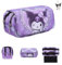 AII Lover Trousse à crayons japonaise Anime Kawaii avec porte-clés, double fermeture éclair, grande capacité, trousse à cosmétiques, trousse à stylos, cadeau portable., a, 16in