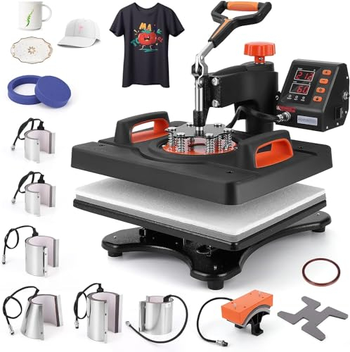 Heat Press Machine 11 in 1, Transfer Press, Hitzepresse Transferpresse, Heißpresse, T-Shirt Press, Hot Press, Textilpresse, DIY Multi-functional Wärmepresse Plotter