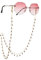 Dreamtimes Brillenkette für Frauen Handgemachter Bunte Perlenlaternen Brillenband Kette Brillenhalskette Maskenkette Augengläser Ketten (Lila)