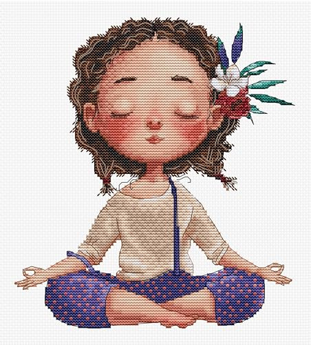 Kreuzstich Stickpackung Meditation, Zählmuster, 19x21cm