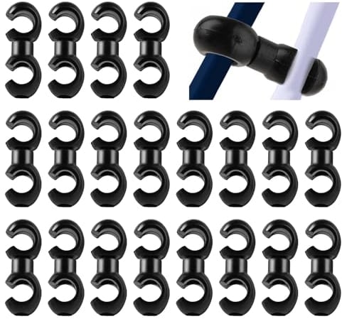 20 Stück Bremszug Schnalle Clips, Fahrrad Kabel Clip, Fahrrad Bremszug Clip S-Haken Clips Fahrradschnalle, Bremszug Clip, Schwarze Fahrrad S-Clips Fahrradschnalle für Fahrrad Bremskabel Schaltzug Seil