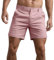 HOTIAN Pantaloncini da uomo chino, pantaloncini estivi, pantaloni corti, traspiranti, bermuda 6 pollici, cuciture interne, piatti, elasticizzati, corti, Colore: rosa., M