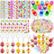 Moltby 110 PCS Ice Cream Party Favors - Ice Cream Slap Bracelets, Stamps, Tattoos Stickers, Keychains, and Drinking Straws for Kids Girls Sweet Summer Baby Shower
