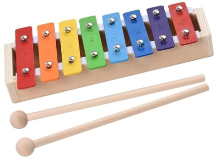 Glockenspiel Xylophon 8 Tasten Glockenspiel Mit Holzschlägeln Schlaginstrument Exquisite Verarbeitung Robust Und Langlebig