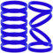 CREATCABIN 10 Bracelet en Silicone Bleu Bracelet en Caoutchouc Bracelet de Sport Vierge Extensible Couleur Unie Bracelet Élastique Silicone pour Adultes Hommes Femmes Équipes Cadeaux Fête 6.5x1.2cm
