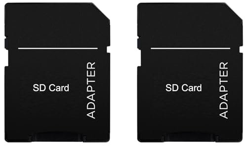 TF to SD Card Adapter, MicroSD to SD Converter for Cameras, Laptops, and Raspberry Pi, 2 Pieces