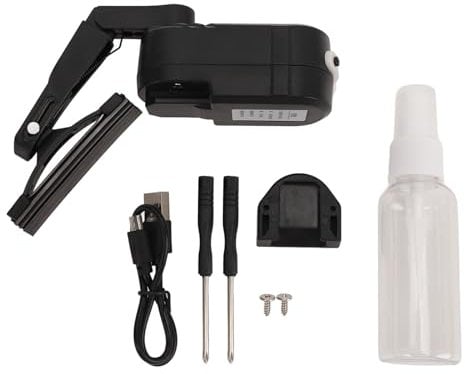 Yctze Motorcycle Helmet Wiper Rechargeable Motorcycle Windshield Wiper 2 Speed Switch Water Resistant Windshield Wiper for Motorbike Visor 800mAh Battery
