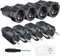 Lot de 8 Connecteurs Schuko, Kit Fiche Mâle + Prise Femelle 250V(16A), Ignifuge IP44, Prise D'alimentation, Jeu de Contacts de Protection, Fiche Europe Schuko pour Câble 8-10 mm