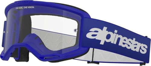 Alpinestars Vision 3 Wordmark Motocross Brille, blau, Einheitsgröße