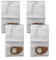 Lot de 4 sacs d'aspirateur en micropolaire pour Nilfisk Buddy II 12 18 12L 18L/INOX – 81943048 | Sacs filtrants en polaire – Sacs filtrants à poussière (lot de 4)