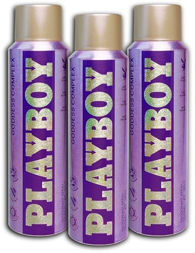 3 er Pack Playboy Goddess Complex Deo Deodorant Spry 3 x 150 ml