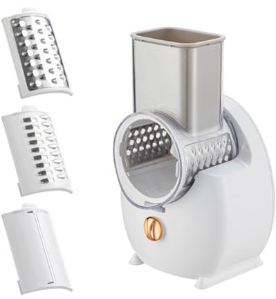Hethlif Electric Cheese Grater Detachable Electric Salad Maker for Home Kitchen Vegetable Slicer for Potato Cheeses and Nuts