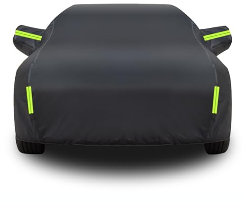 XMYAN Autoabdeckung Vollgarage für Seat Altea XL 2006-2015, Autoplane Atmungsaktiv Wasserdicht Car Cover Outdoor Vollgarage Kfz Abdeckung(Black,Size:für Seat Altea XL 2006-2015)