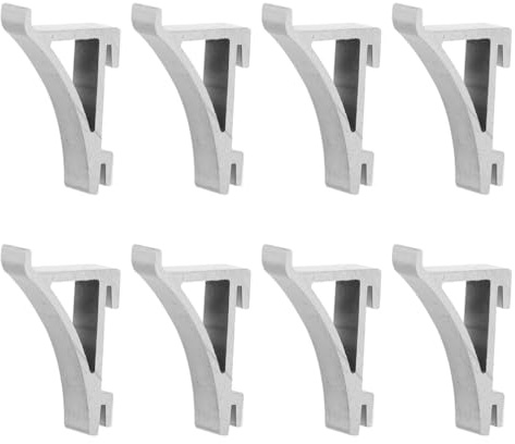 Luxshiny Clips 8pcs and Refrigerator Shelf Sturdy with Smooth Surface to Supports Aluminum Design, Easy Install for Organizing Freezer Kitchen and Cooler