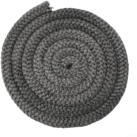 babominimer Estufa de fibra de vidrio negra con sello en X de 18/20 mm, cuerda de 2 m de longitud para estufa de leña, horno de leña, chimenea, caldera, puerta industrial (18 mm)