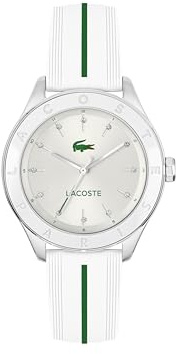 Lacoste Uhr mit DREI-Zeiger-Quarzwerk für Damen Kollektion Billie mit Silikonarmband - Erhältlich aus Weiss, Pink oder Schwarz