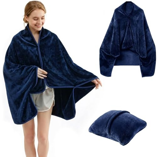 Reisedecke Ultraleicht Warm 160x100 cm, Kleines Packmass, Dünne Warme Reisedecke, Camping Auto Flugzeug Gadgets Decke für Büro, Geschäftsreisen, Reisen, Ultraleicht Warm