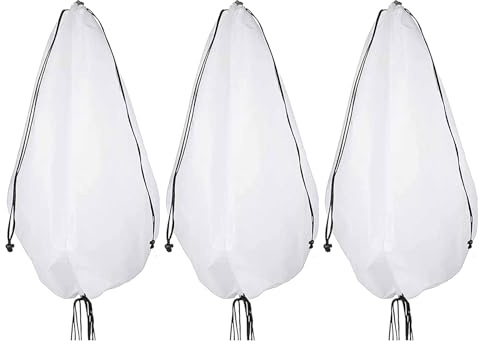 BildeeMait 3er Pack Blumenampel Frost Abdeckung 100x70cm Vlies Pflanzenschutz Kälte, Regen, Vögel & Hirsch