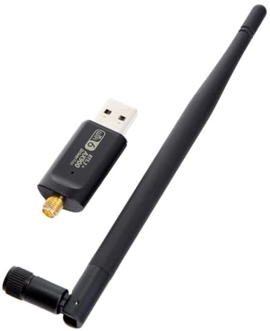 IONZ AX900 WiFi 6 Dual Band USB Adapter, Bluetooth 5.3 for PC & Laptop | 2-in-1 USB adapter 2.4GHz and 5.8GHz (upto 600Mbps), Bluetooth 5.3, Driver included, Win10 and 11, 802.11ax