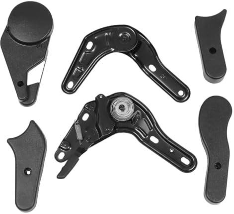 GALPADA Versteller in Schwarz 6 Stück für Gaming Stühle aus Eisen und Kunststoff Multi Winkelverstellung Zubehör für Drehbare E Sport Stühle