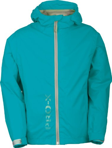 PRO-X elements Kinder Regenjacke FLASHY I Atmungsaktive Windbreaker mit Handytasche, Packsack & Kapuze I Wasserdichte Kinderjacke für Jungen & Mädchen