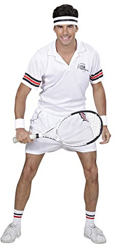 W WIDMANN MILANO Party Fashion - Kostüm Tennisspieler, Sportler, Tennis Outfit, Karneval, Mottoparty
