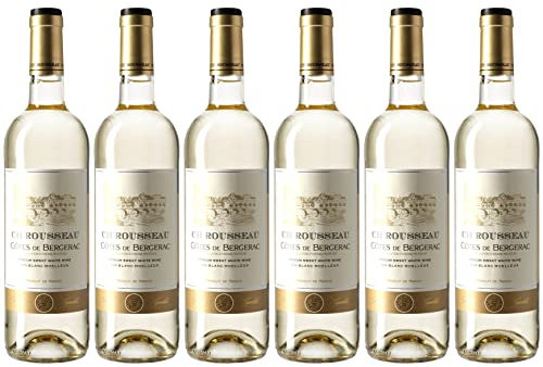 Ch. Rousseau Côtes de Bergerac Vin Blanc Moelleux 75 cl - Pack de 6, 750 milliliters