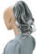 CAISHA 35cm Haarteil Helena Zopf Haarverlängerung mit Butterflyklammer Voluminös Gewellt Grau Mix H126