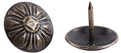 100pc Ziernägel Vintage Polster Nägel Bronze Metall Tag Möbel Sofa Schuh Tür Dekorative Tack Stud Dekorative Nägel Möbelnagel 16 x 15 mm Grüne Bronze