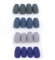 Laza 96 Pcs Colorful Fake Nails 4 Pack Olive Sapphire Misty Grey Full Cover Coffin Medium Ballet Matte Artificial Acrylic Nails - Peacock Blue